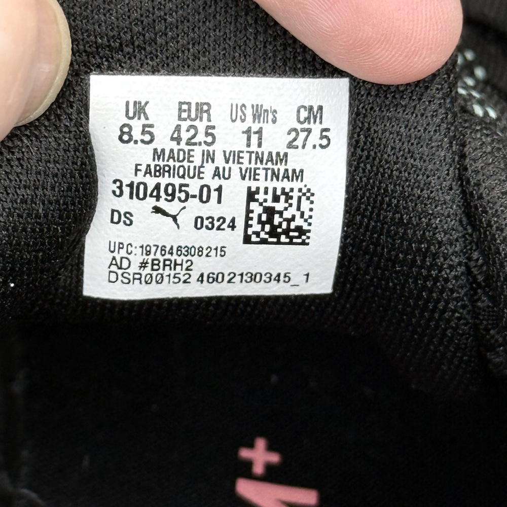 Puma Axelion Womens Running Shoes Size 11 Black Pink New - Picture 4 of 9